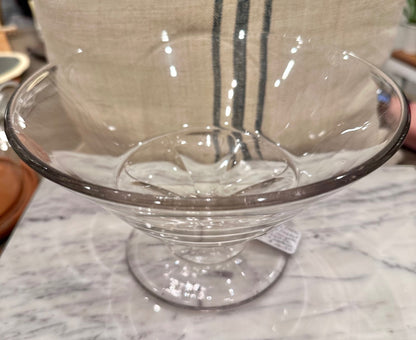Antique EAPG 6 panel fine cut pedestal compote 
