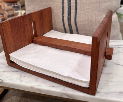 MCM Kama designs teak napkin holder