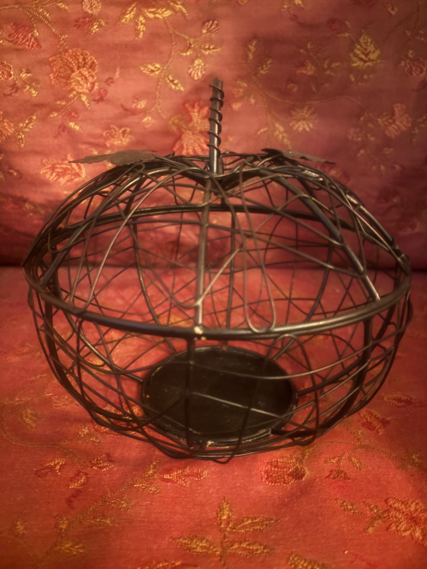 Open Wire pumpkin. Latch opening for candy, treats, etc.