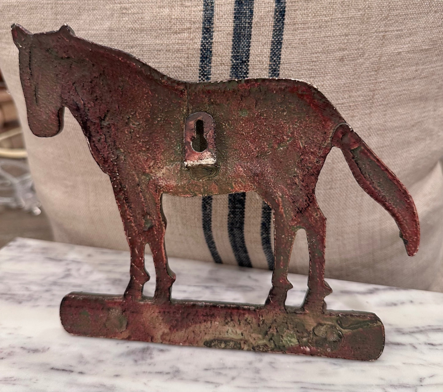Rustic iron horse hook