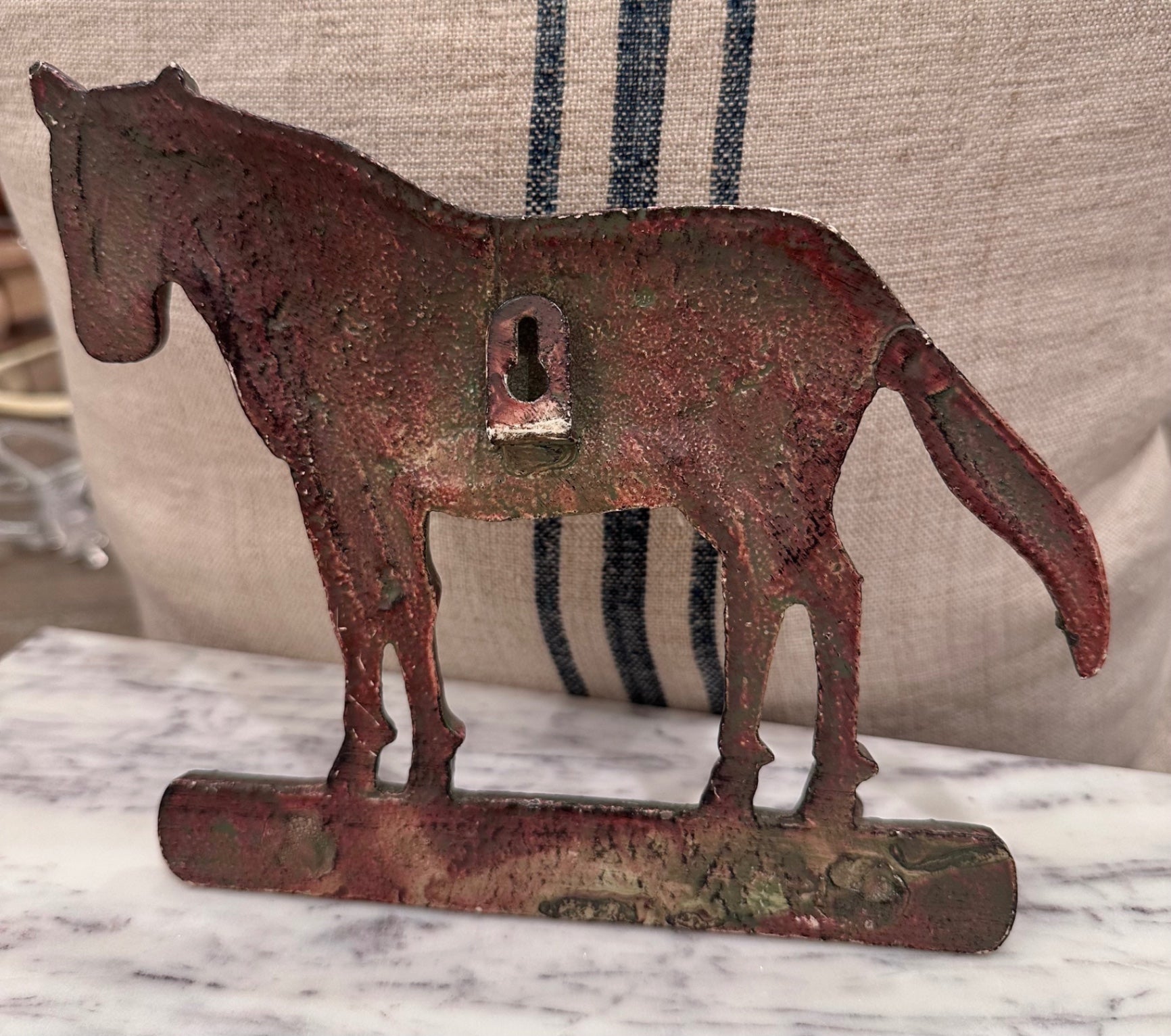 Rustic iron horse hook