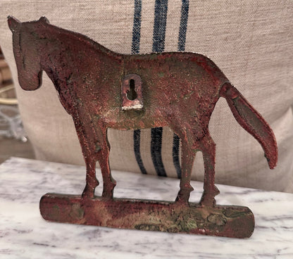 Rustic iron horse hook
