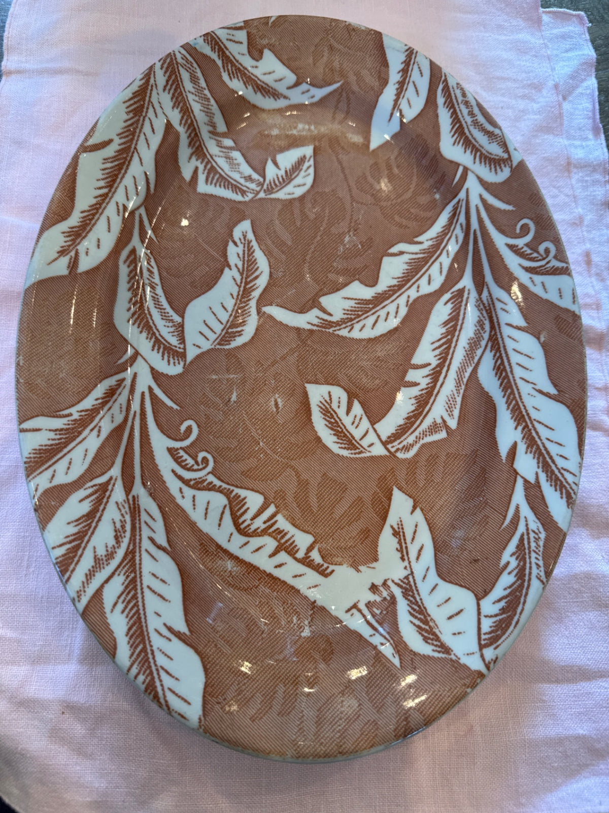 vintage TEPCO Restaurant Ware oval serving platter