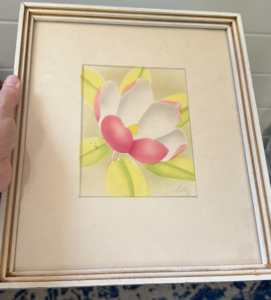 Vintage airbrushed Magnolia
