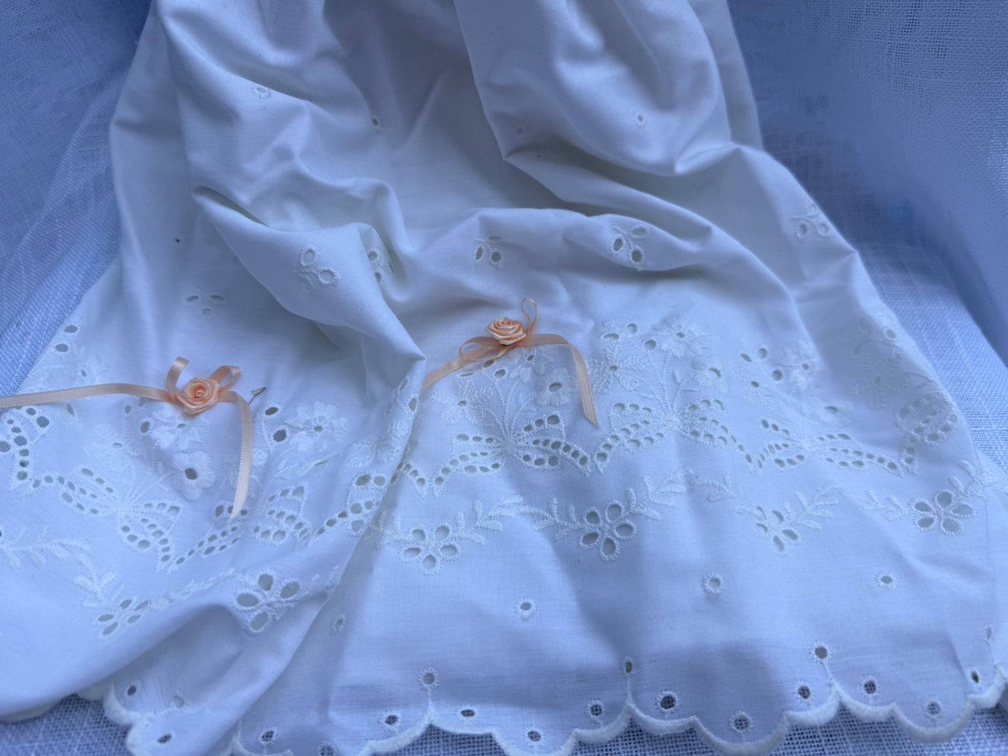 Handmade Amish-Style Faceless Cloth Doll | Vintage Prairie Dress w/ Eyelet Lace & Pearls