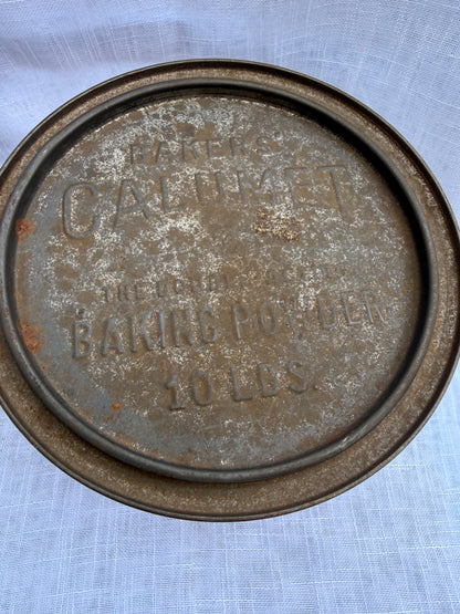 Large Vintage 10 lb Calumet Baking Powder Tin | General Foods Store Display Can