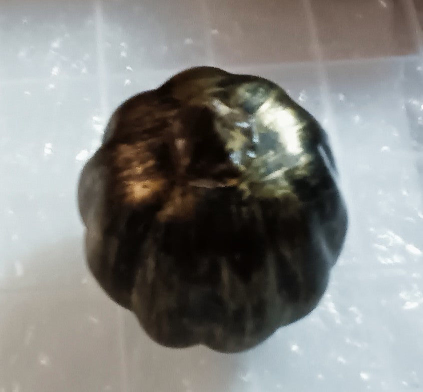 Small Black & Gold Foam Pumpkin 4"