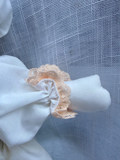 Handmade Amish-Style Faceless Cloth Doll | Vintage Prairie Dress w/ Eyelet Lace & Pearls