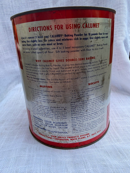 Large Vintage 10 lb Calumet Baking Powder Tin | General Foods Store Display Can