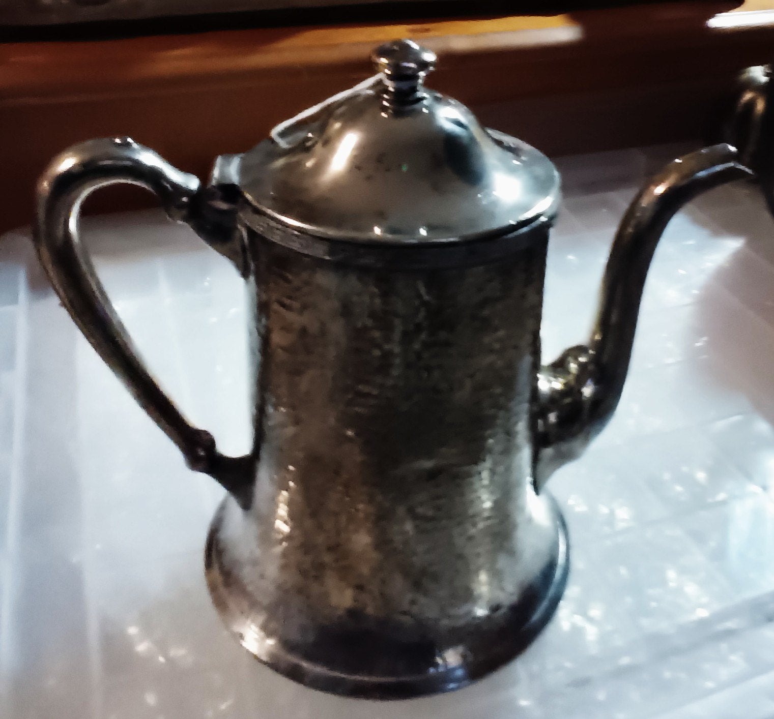 Taunton Hand Hammered Silver Plate Coffee Pot