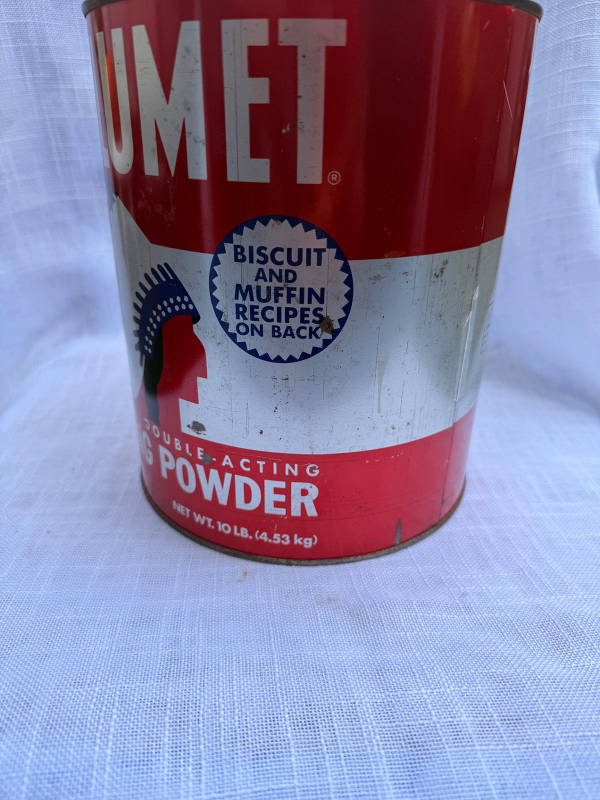 Large Vintage 10 lb Calumet Baking Powder Tin | General Foods Store Display Can
