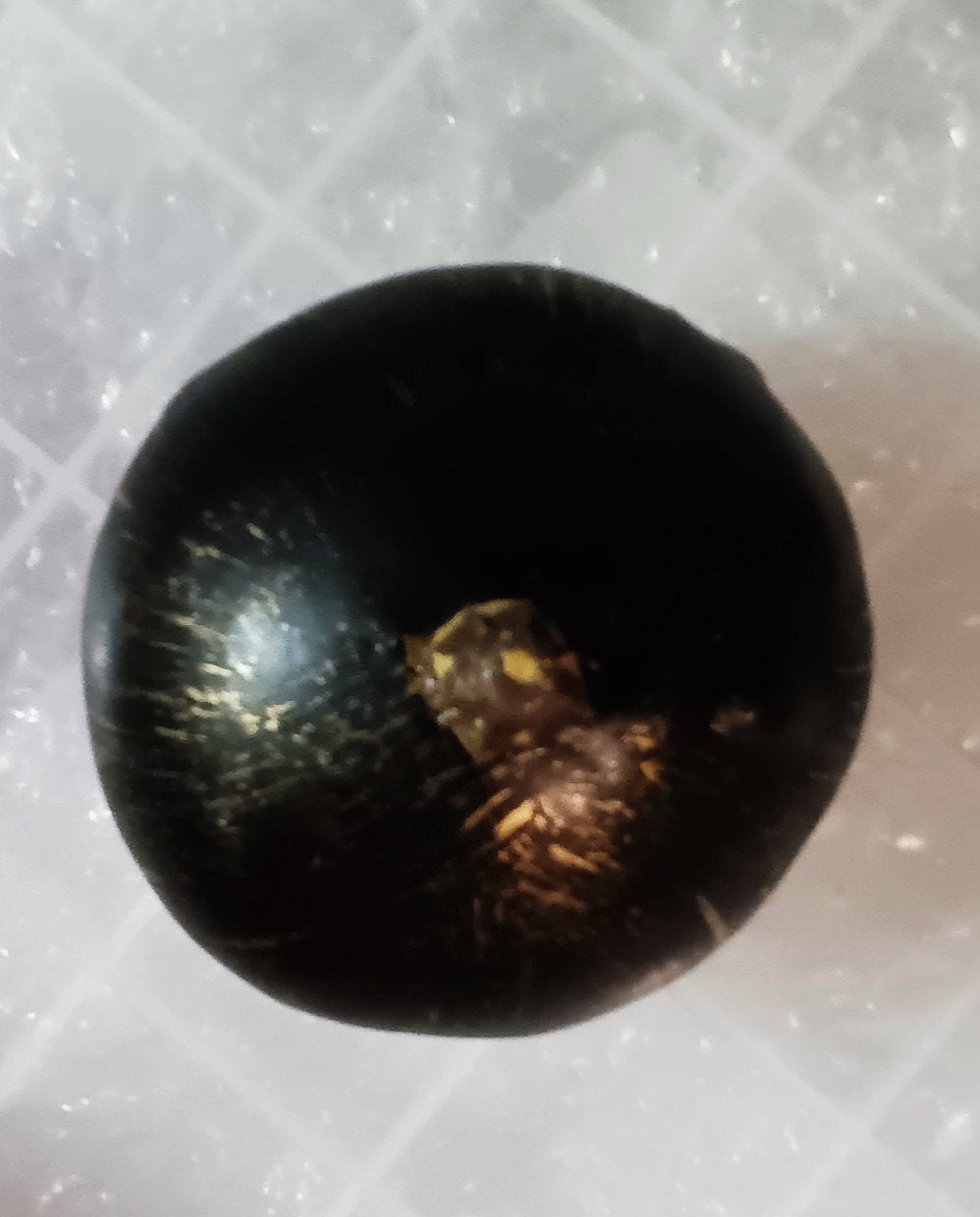 Small Black & Gold Foam Pumpkin 3.25"