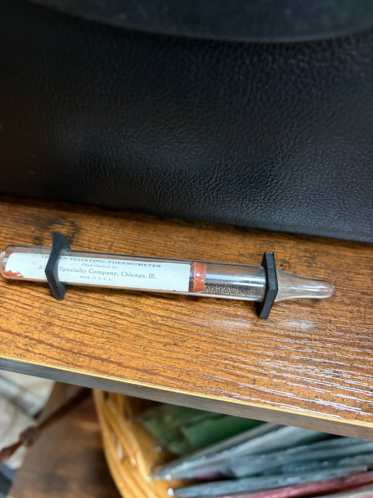Vtg Glass Floating Thermometer 