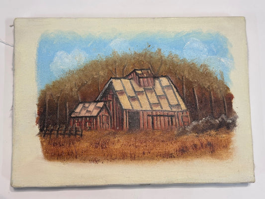 barn oil painting 