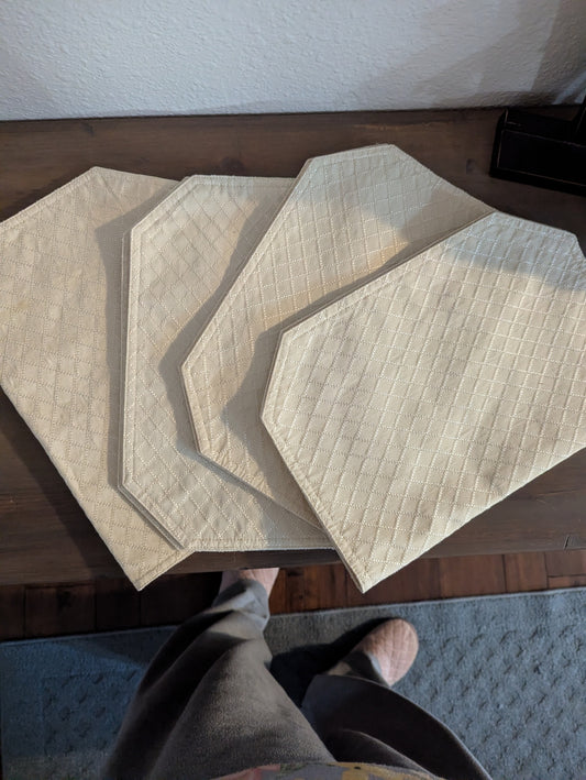 Set of 4 Cream Placemats