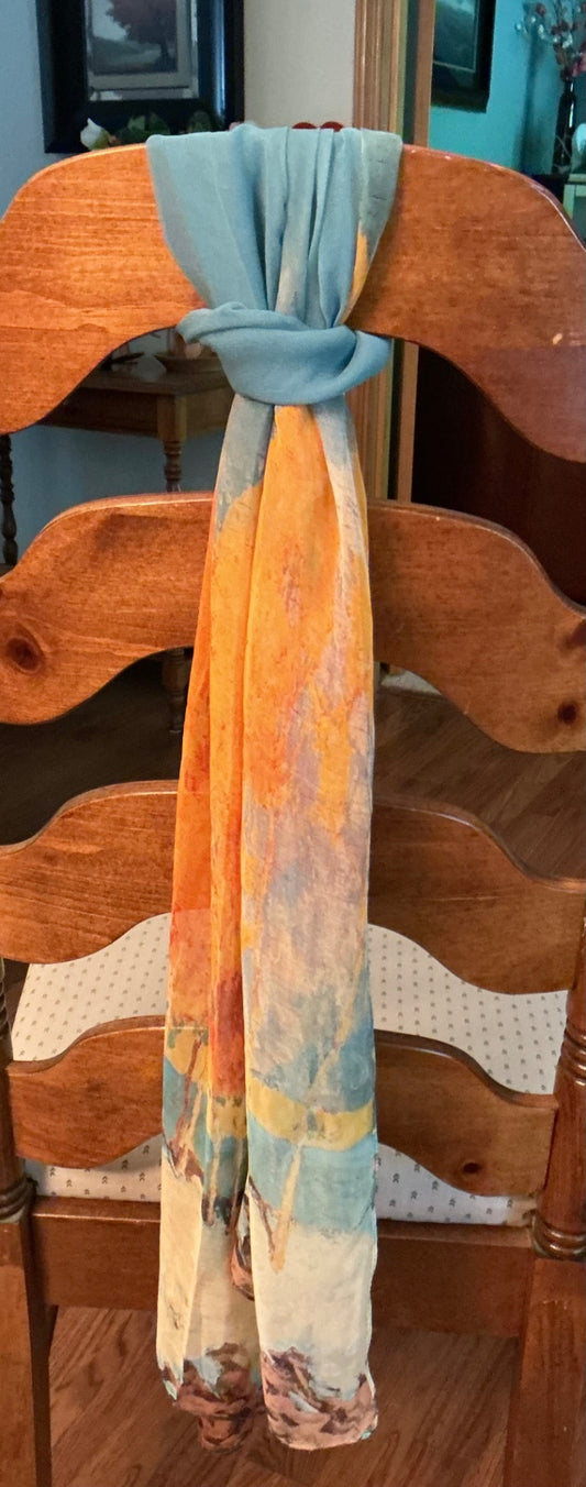 Vibrant colored scarf