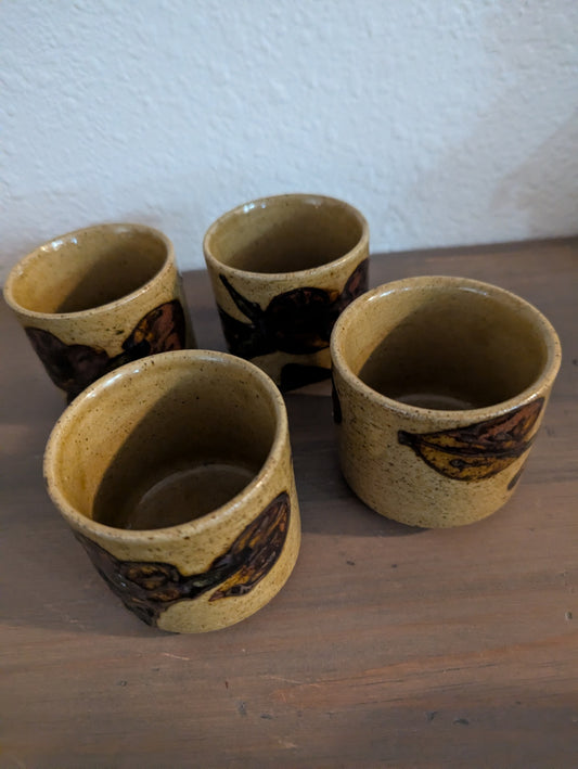 4-Vtg. Otagiri Stoneware Sake Cups