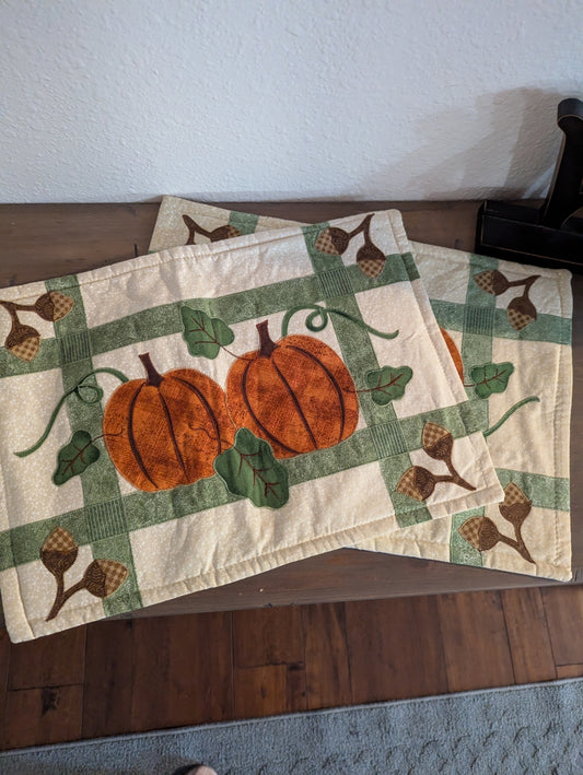 Set of 2 Hand Sewn Placemats