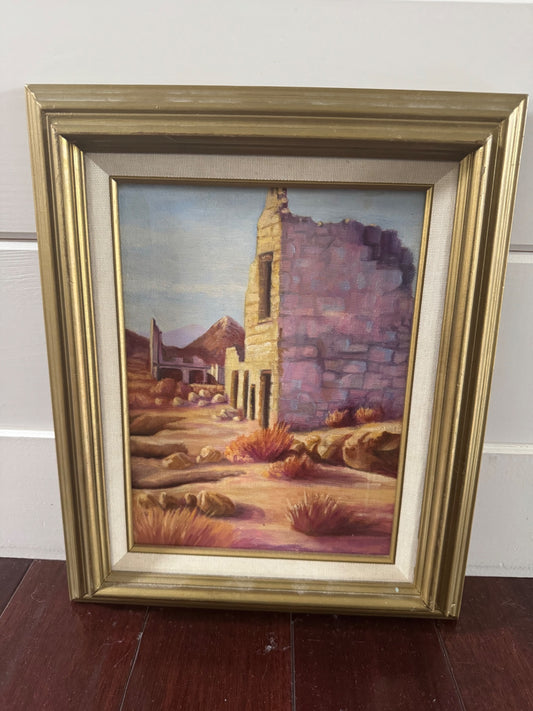 Original oil painting “ghost town”