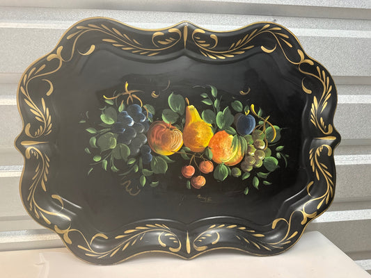 Large black fruit platter