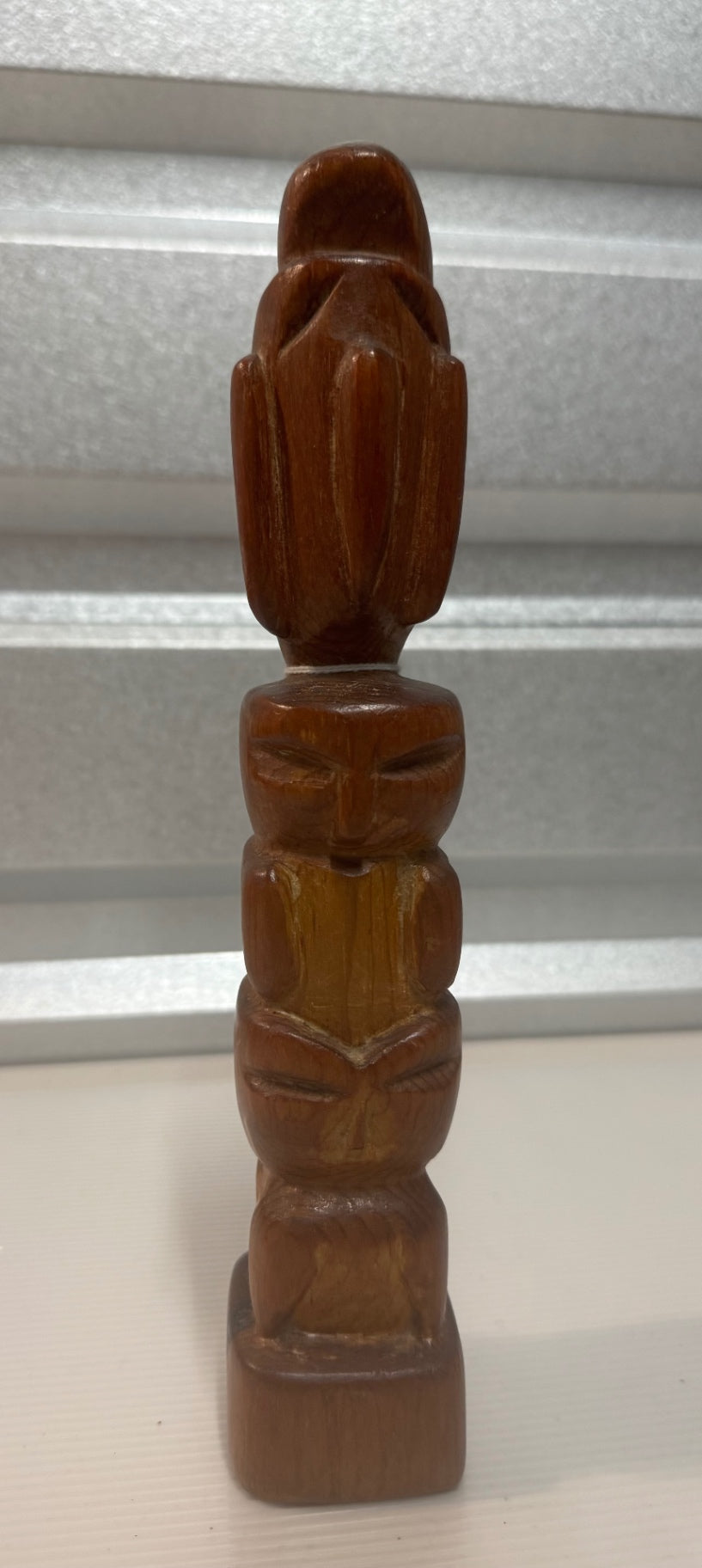 Hand carved wooden totem or tiki 1955