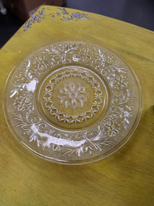 Vintage Anchor Hocking clear glass plate