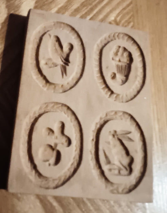 Vintage Wooden Springerle Cookie Mould