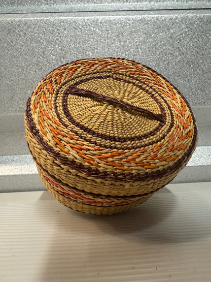 Set of 12 coasters in basket