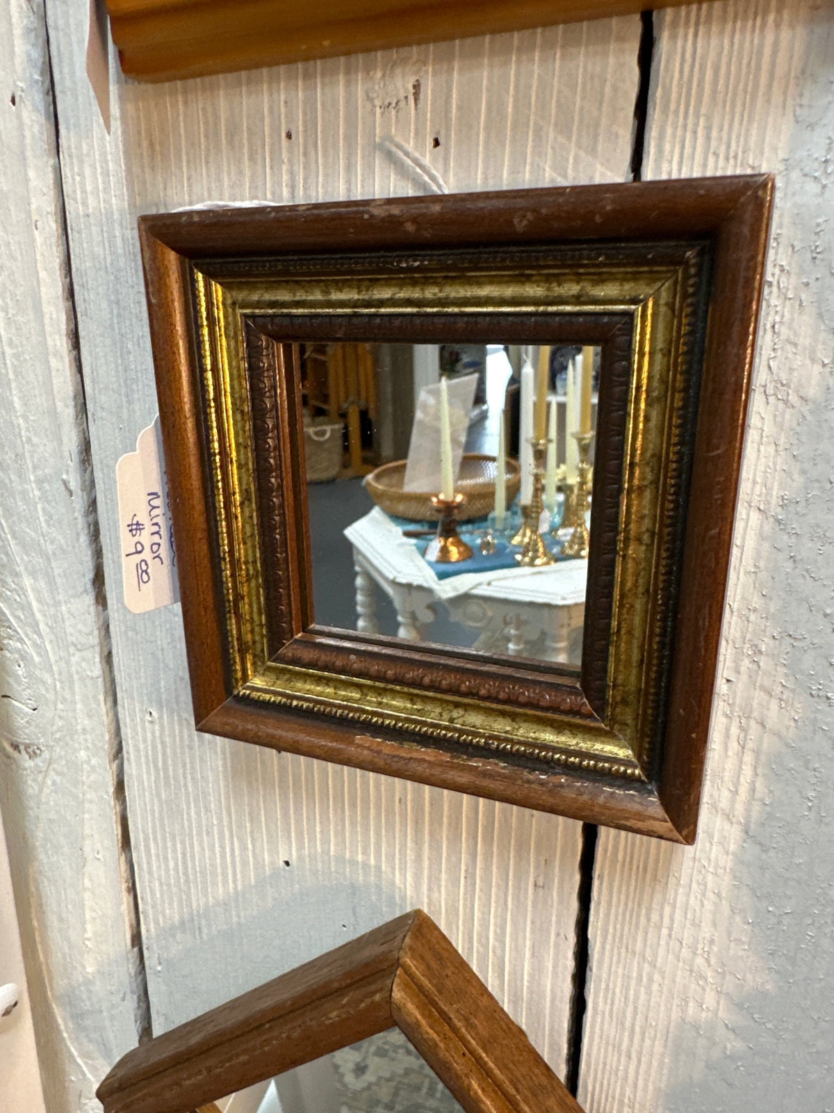 Tiny wood mirror 