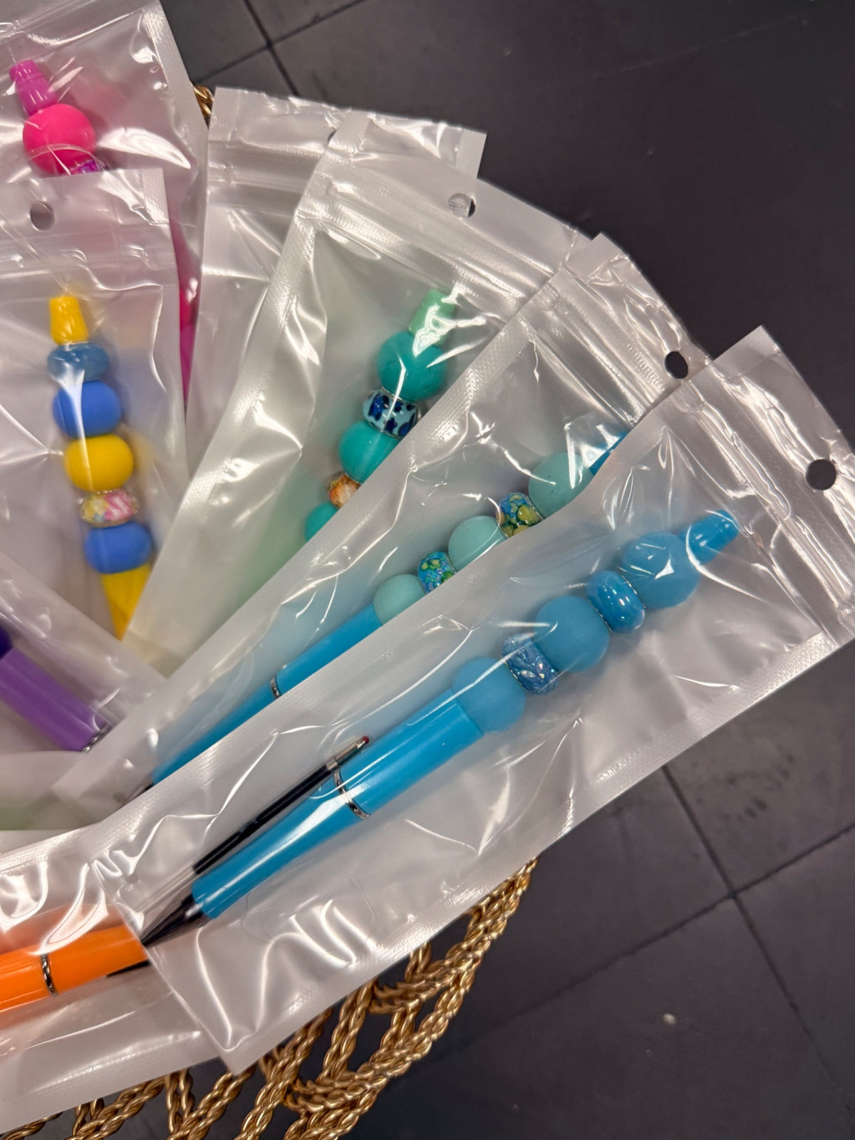 Handcrafted Colorful Beaded Pens w/ Extra Ink Refill | 14 Available