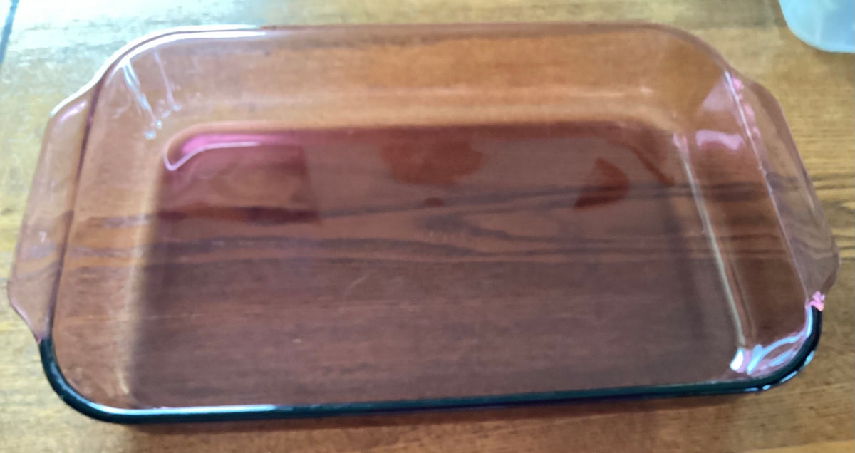 VTG PYREX CRANBERRY BAKING DISH