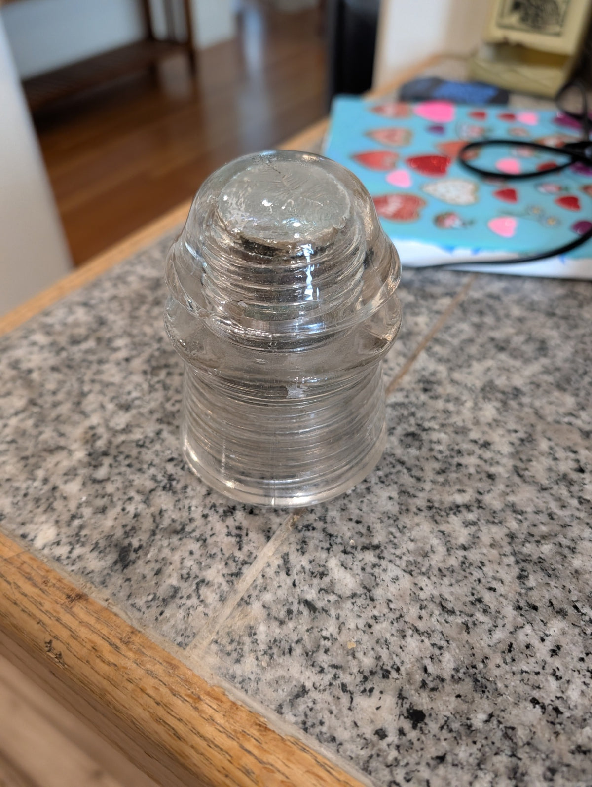 Vintage Clear Glass Insulator