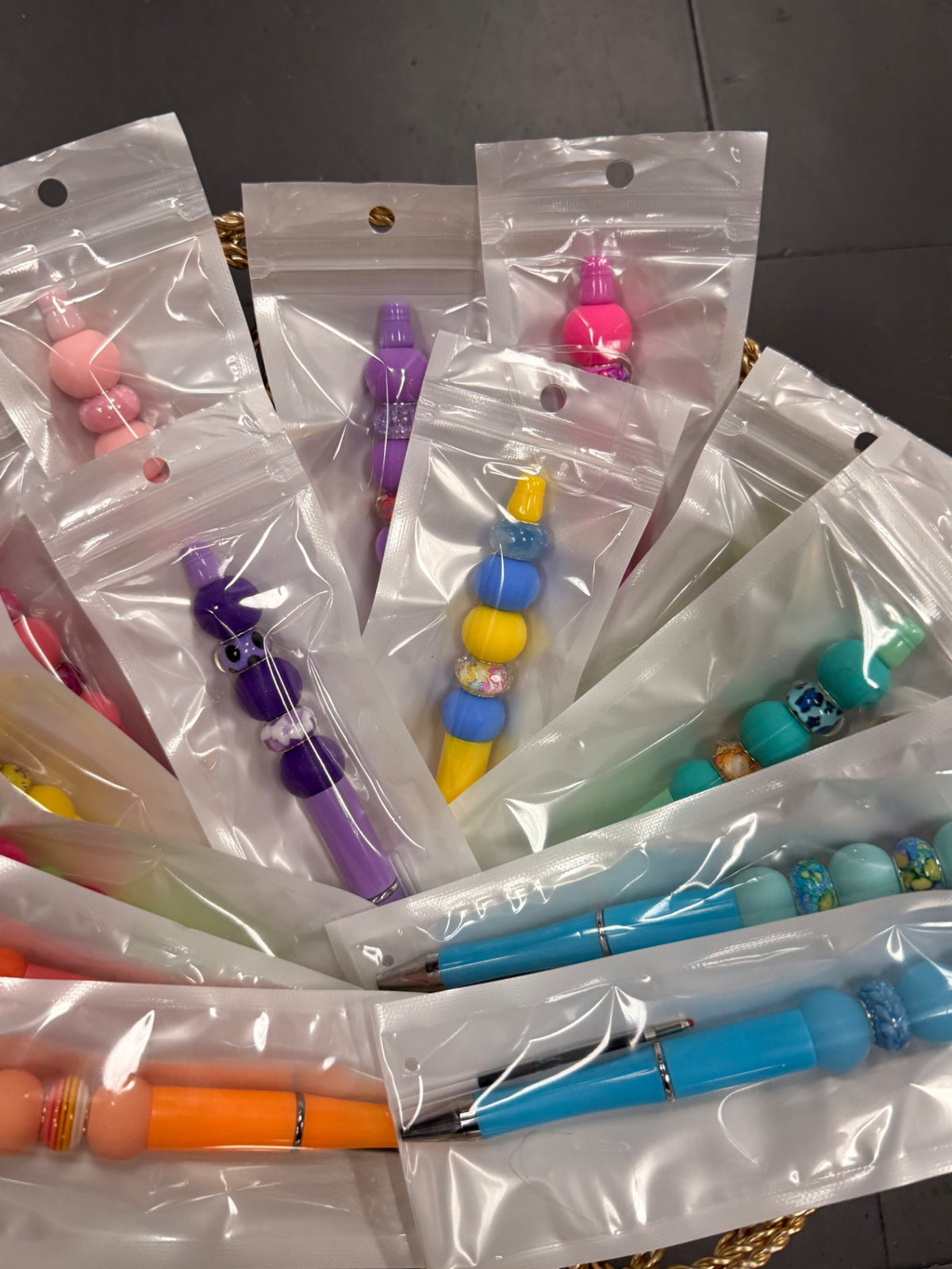 Handcrafted Colorful Beaded Pens w/ Extra Ink Refill | 14 Available