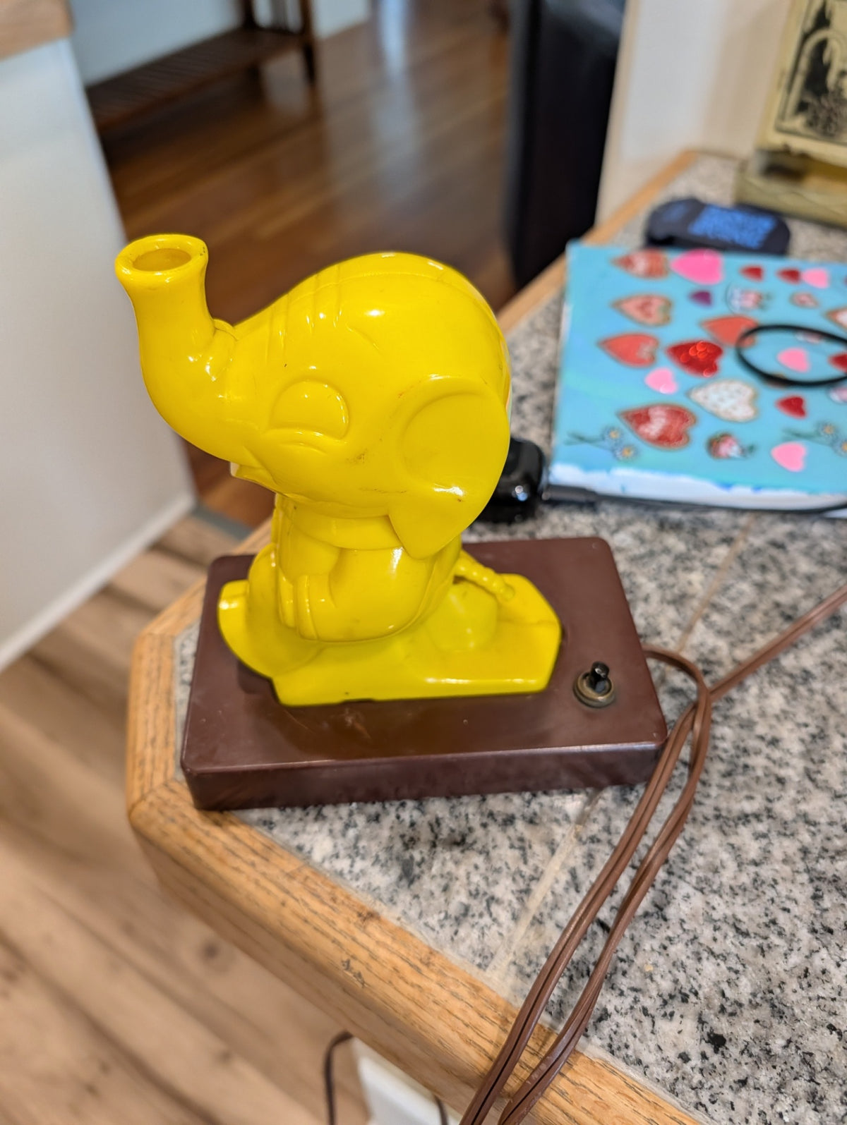 Vintage Mid-century Yellow Elephant Nursery LampLamp