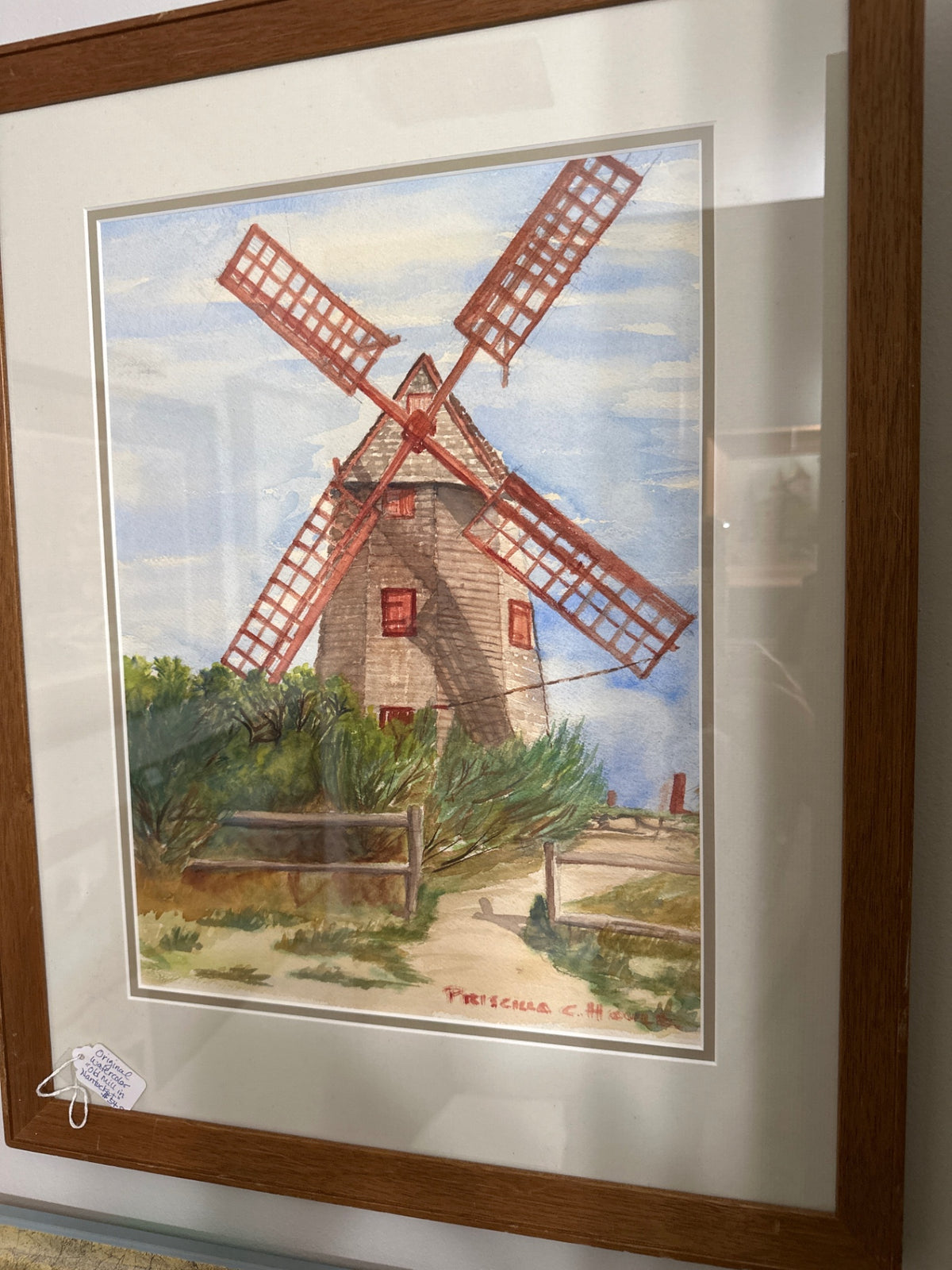 Original watercolor “old mill in Nantucket”