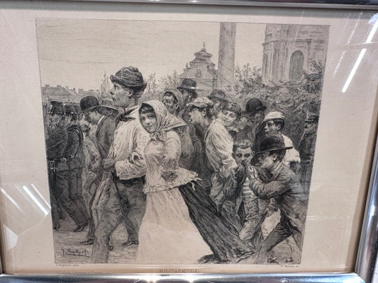 J. Engelhart 19th c engraving 