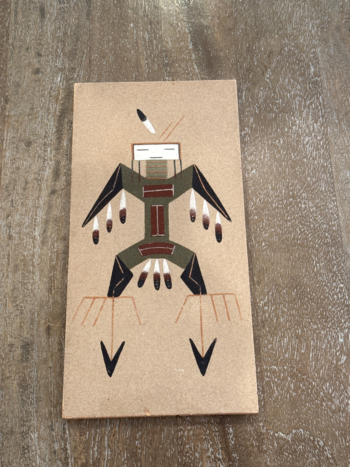 Navajo sand painting “Thunderbird”