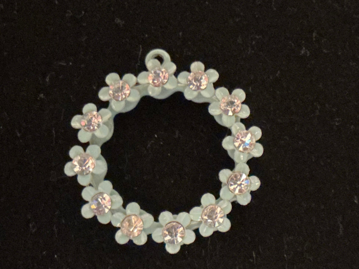 Sweet Blue Charm w/ Rhinestones