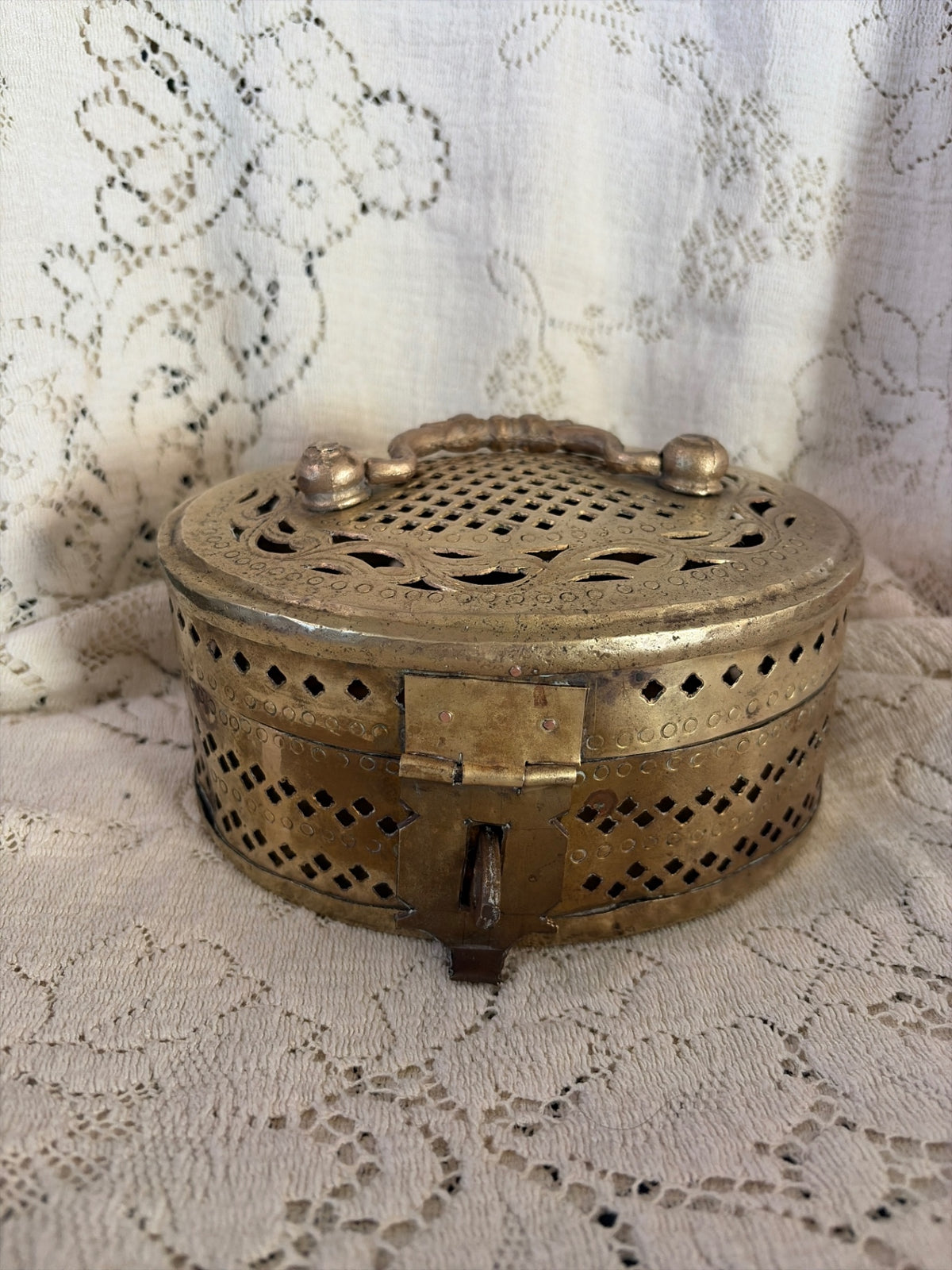 Vintage brass Cricket Box