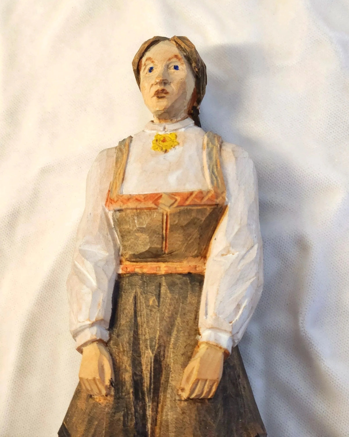 1952 Norwegian Hand Carved Folk Art, Woman from Setesdal