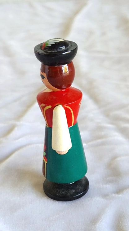 Small Hungarian Folk Art Wood Carved Man