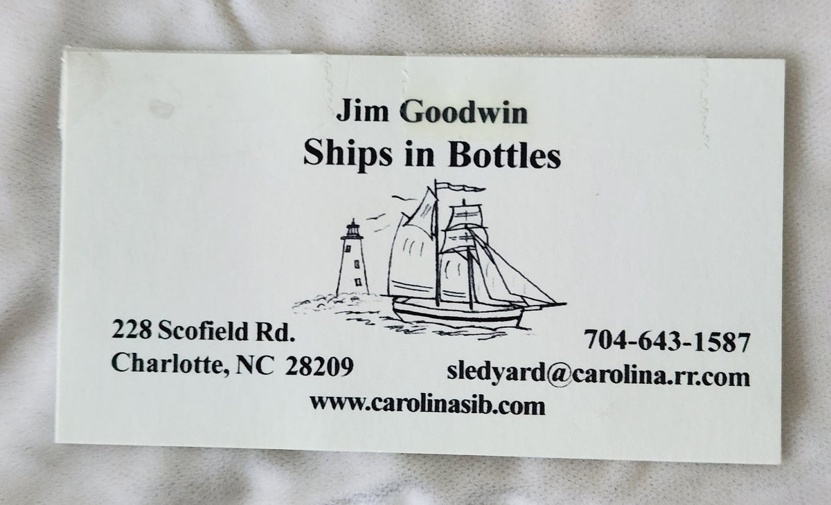 "Jolie Brise" Pilot Cutter Ship in a Bottle by Jim Goodwin