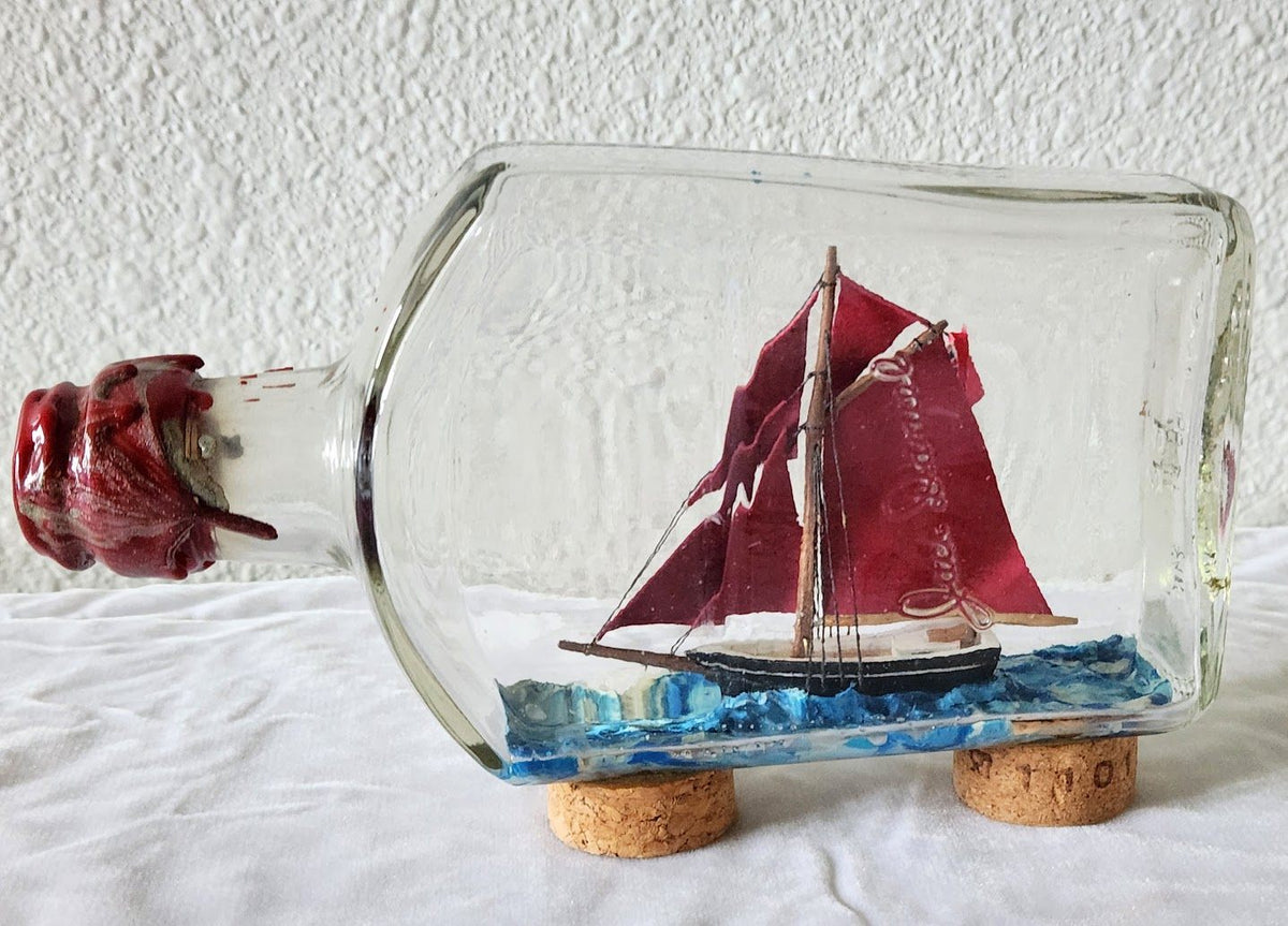 "Jolie Brise" Pilot Cutter Ship in a Bottle by Jim Goodwin