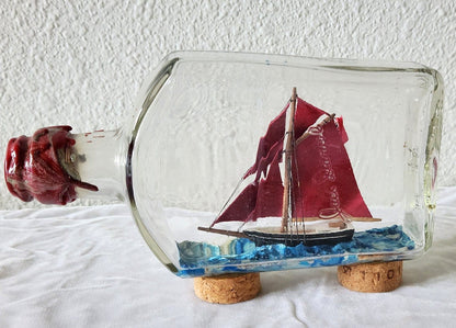 "Jolie Brise" Pilot Cutter Ship in a Bottle by Jim Goodwin