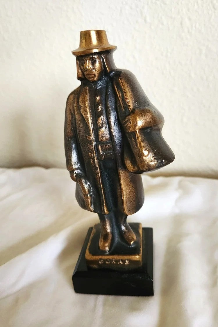 Bronze Boras Knalle Sculpture - Swedish Peddler - Nils Castegren