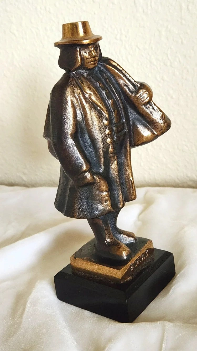 Bronze Boras Knalle Sculpture - Swedish Peddler - Nils Castegren