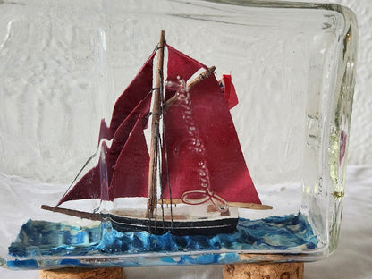 "Jolie Brise" Pilot Cutter Ship in a Bottle by Jim Goodwin