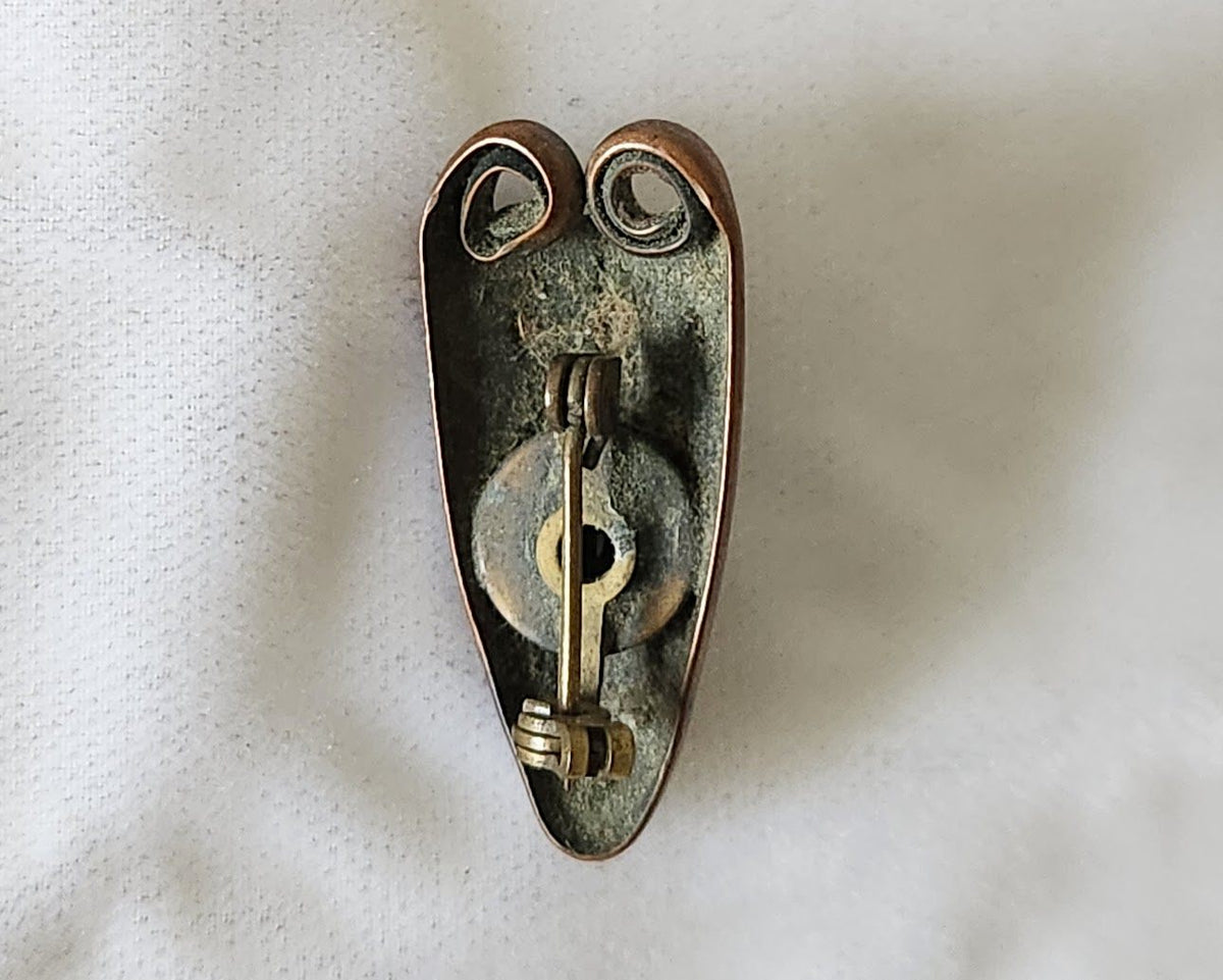 Rebajes Copper "Brazilian Mask" Scatter Pin