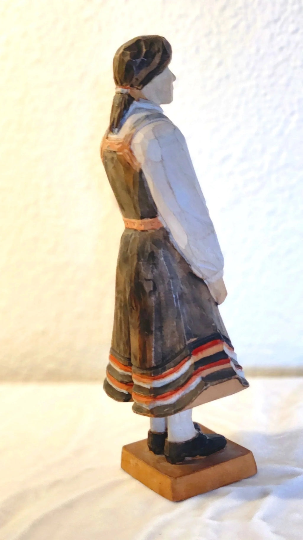 1952 Norwegian Hand Carved Folk Art, Woman from Setesdal
