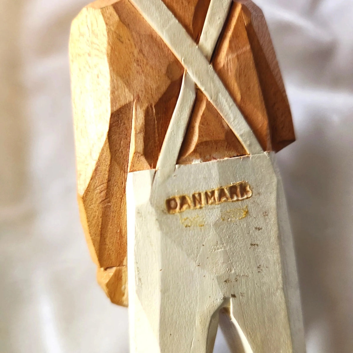 Danish Wooden Folk Art Carving of Housepainter - circa 1980